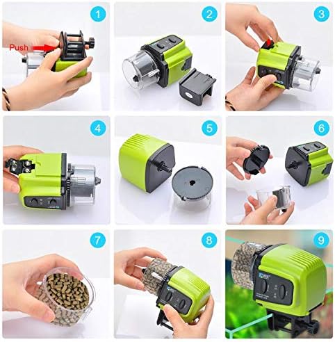 Automatic Fish Feeder, Lychee Fish Food Vacation Feeder for Aquarium Fish Tank, Moisture-Proof Electric Timing