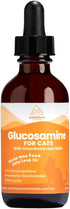 100% Natural Liquid Glucosamine Chondroitin with MSM – Hip & Joint Supplement for Senior Cats, 2 Oz