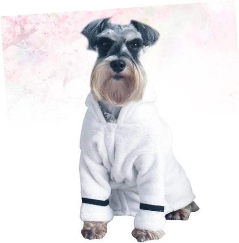 Ipetboom Pet Dog Bathrobe Hooded Towel - High Absorbent Quick-Drying Robe for Large Dogs & Cats - Soft Plush Pajamas