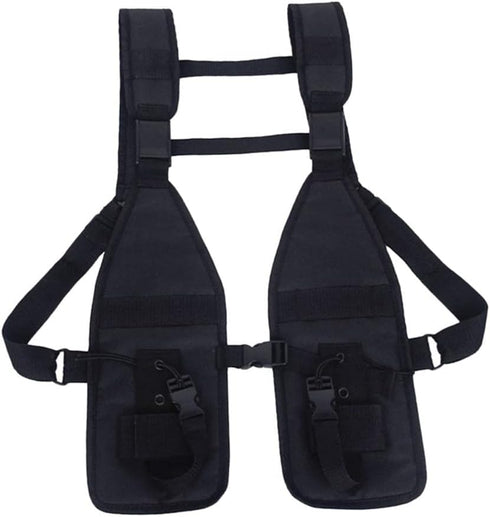 Luzhengyang Oxford Cloth Molle Chest Bag Black for Outdoor Training, Hunting, Fishing - Adjustable Straps for CS