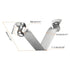 HARFINGTON 30pcs Double Button Kayak Paddle Snap Spring Clip, 8x8x46mm, 65Mn Spring Steel V-Shaped Hollow Lift Clips