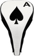 Golf Magnetic Ace of Spades Driver Head Cover, Black/White, Premium Style and Protection, Fits 460cc Drivers