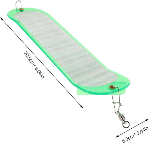 Dodger Reflective Flashers Abs Chrome Trolling Fishing Flashers for Trout Bass Salmon Trolling Lure Glow in Dark