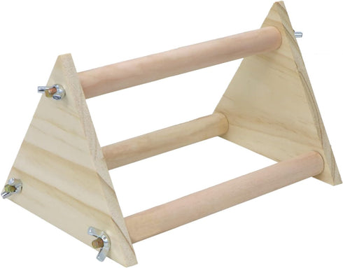 Parrot Wood Perch for Bird, 7.9x5.5x5.5 inch Training Stand for Macaw, African Greys, Budgies, Cockatoo