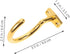 4 Set, Operitacx Pieces Metal Billiard Cue Holder Hooks Pool Table Side Cue Hangers in Gold and Black, Wall-mounted