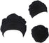 Women Pleated Cloth Fabric Swimming Hat, Swim Cap Bathing Cap (Black)