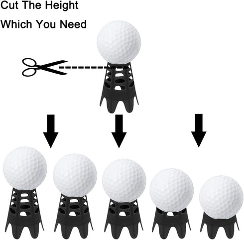 Plastic Golf Tees, 20Pcs Simulator Tees for Indoor Outdoor Practice, Pack of 10 Tall & 10 Small for Driving Range