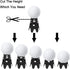 Plastic Golf Tees, 20Pcs Simulator Tees for Indoor Outdoor Practice, Pack of 10 Tall & 10 Small for Driving Range