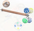 hereex Bird Perch Toy with Rotating Balls, Parrot Stand, Spinning Perch Toy for Parakeets, Budgies, Cockatiels
