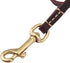 Genuine Leather Dog Leash, 4ft 5ft 6ft for Small Dogs, Brown Dog Training Walking Running