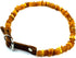 Baltic Amber Dog & Cat Collar with Adjustable Leather Strap - Raw Knotted Amber Beads for Dogs & Cats (40-45cm)