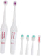 Beavorty Toothbrush Electric 2pcs Pet Brush Gentle Gums Care Travel Size Random