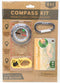 Magnetic Liquid Compass Kit Professional Hiking Compass with Rotating Bezel, Quick-Tip Guide