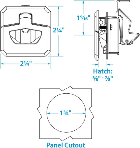 Seachoice Grand Slam Latch - Non-Locking