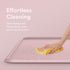 Pee Pad Tray Holder for Dogs - Large Pink Silicone Mat with No Spill Raised Lip, Extra Thick Non-Slip for Indoor Floor