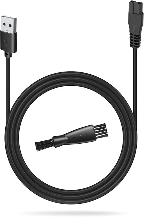 oneisall Dog Clippers Charger, 5V USB Charging Cord for Dog Paw Trimmer, Replacement Cable with Cleaning Brush.