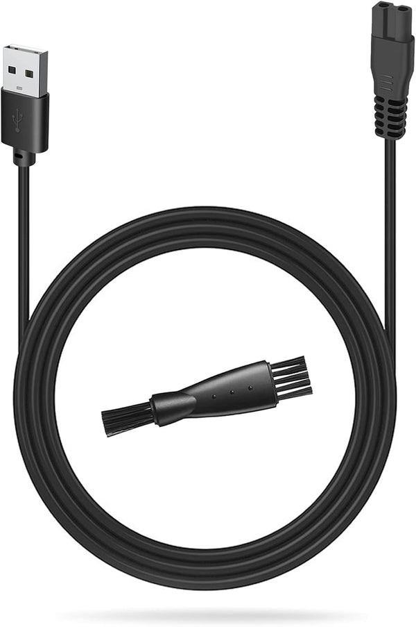 oneisall Dog Clippers Charger, 5V USB Charging Cord for Dog Paw Trimmer, Replacement Cable with Cleaning Brush.