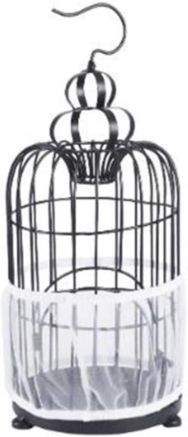 TIANRUOXIAOKE Universal Bird Cage Seed Catcher, Parrot Mesh Net Cover, Stretchy Shell Skirt Traps Cage Basket (M, White)