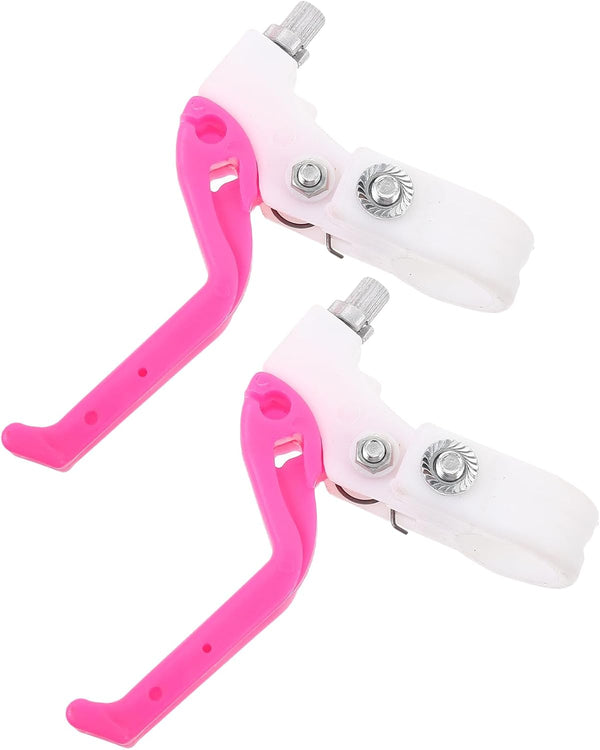 Garneck 1 Pair Kids Bike Brake Levers - Plastic Handles for Children Cycle Brake Replacement (Rosy)