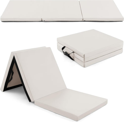 Goplus Folding Gymnastics Mat, 6 x 2 x 2 Thick Tri-Fold Exercise