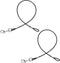 2 Pack Heavy Duty Chew Proof Dog Leash Extension Metal Cable Lead, Non-Tangle Connect Leash, Black Dog Leash Extender
