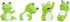 4 Cute Frog Puppy Squeak Toys, Latex Float Water Pool Dog Toys for Small Breeds, Interactive Play Pet Toys