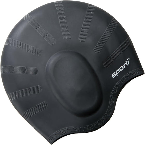 Sporti Solid Ear Protection Silicone Swim Cap