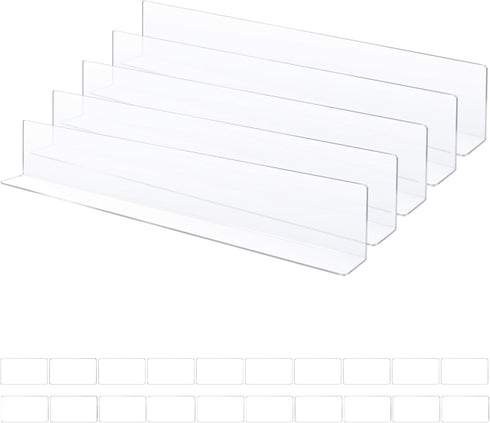 Under Couch Blocker with Adhesive Stickers, 15.7" L x 3.1" H Adjustable Clear Blocker for Pets, 5 Pack