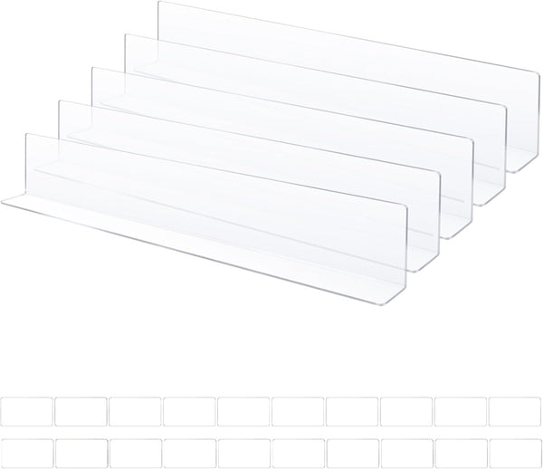 Under Couch Blocker with Adhesive Stickers, 15.7" L x 3.1" H Adjustable Clear Blocker for Pets, 5 Pack