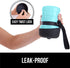 Gorilla Grip No Spill Portable Dog Water Bottle with Built-in Bowl, Food Grade Silicone Leak Proof Dispenser, Turquoise