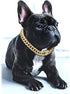 Dog Chain Collars, Diamond Necklace Metal Choke Cuban Link Collar, 13mm Wide Pet Jewelry for Puppy Small Medium Large