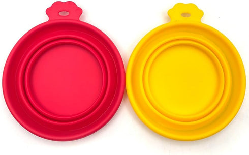 Large Collapsible Dog Cat Bowl, 2 Pack Portable Foldable Pet Bowl for Walking and Traveling