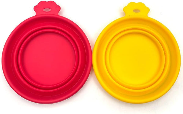 Large Collapsible Dog Cat Bowl, 2 Pack Portable Foldable Pet Bowl for Walking and Traveling