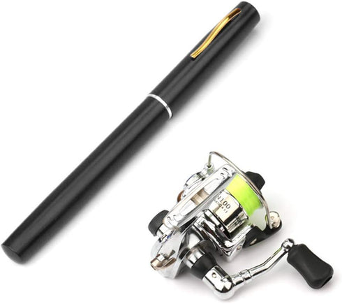 Lixada Fishing Rod Reel Combo Mini Pen Fishing Pole Kit Telescopic Fishing