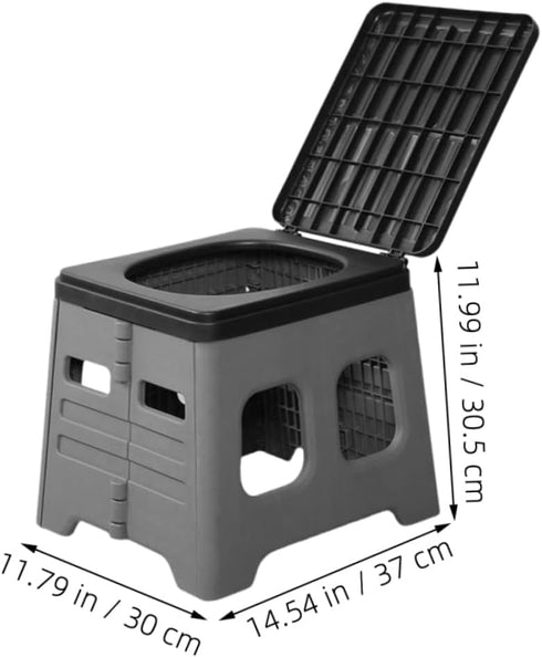 balacoo Portable Car Folding Toilet Compact Emergency Potty for Camping Outdoor Travel Road Trips Made Material