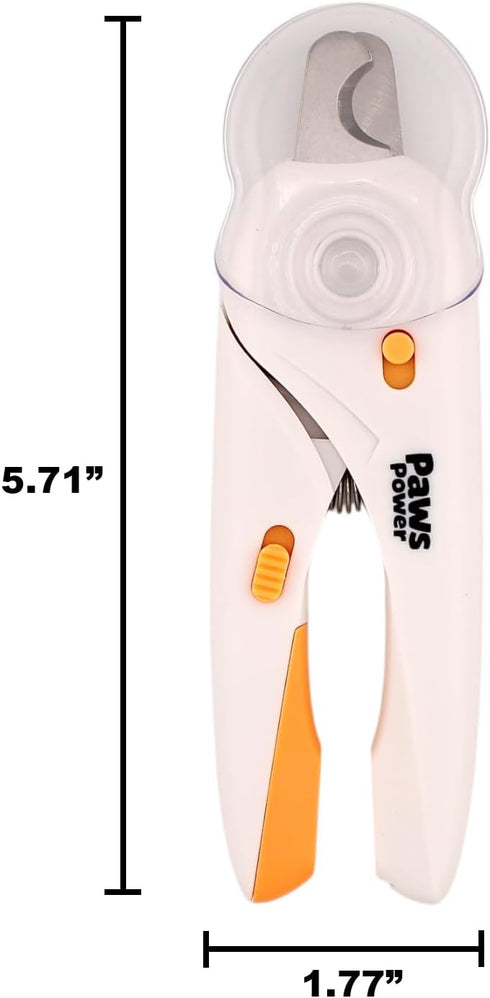 Trimming Cat Nail Clipper & Small Dog Nail Clippers with LED Light - Illuminates Nails & Bloodline for Safe, Easy