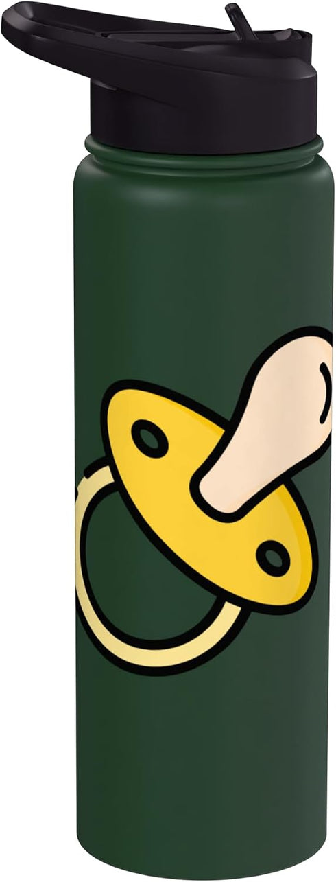 Clever Witty Pacifier Designs Pacifier Baby Binky Soother Teether Num Stainless Steel Insulated Water Bottle