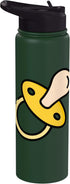 Clever Witty Pacifier Designs Pacifier Baby Binky Soother Teether Num Stainless Steel Insulated Water Bottle