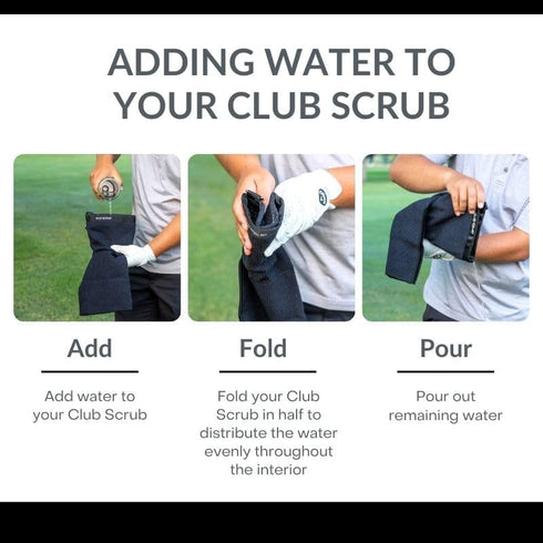 Towel Pro Golf Club and Ball Cleaning Pouch with Attached Towel, Waterproof Exterior, Machine Washable Microfiber