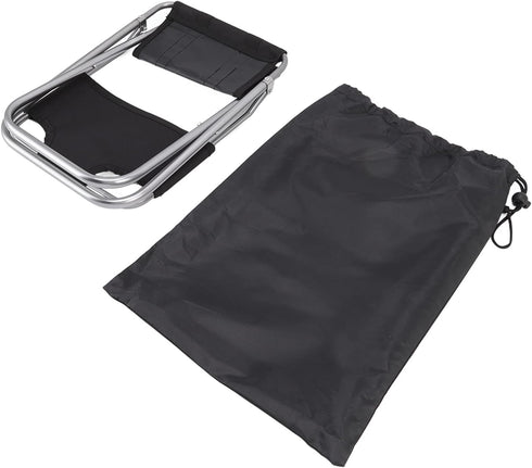 Fdit Mini Folding Chair, Portable Folding Camping Chair Folding Lawn Chair Breathable Fabric Small Backrest Fishing