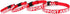 Plutus Pet Support Animal Collar, Printed Warning on Nylon Webbing, Two Colors, Four Sizes, Neck 8-12 inch, Red