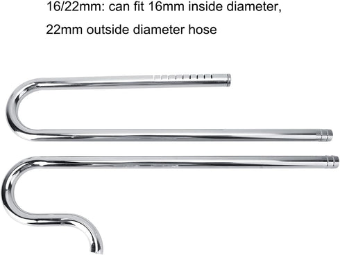 Aquarium Inflow Pipe - Lily Pipe Stainless Steel Surface Skimmer, Durable Outflow Oil-Film Filter Pipe (16/22mm)