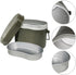 Generic Set 500ML+1250ML Outdoor Camping Cooking Pot Double Layer Food Storage Container Aluminum Saucepan With Scale