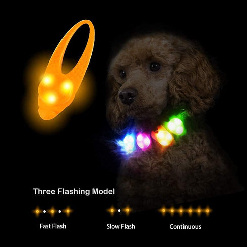 LaRoo Safety LED-Flashing Light for Dogs, Clip on Waterproof Pendant Keyring for Dog Collar Outdoor Sports