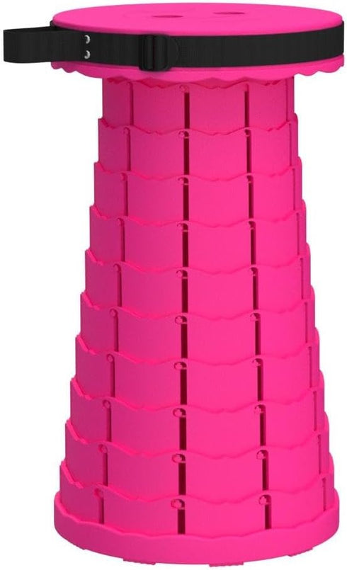 18" 600 lbs ALEVMOOM Upgraded Collapsible Stool with Cushion & Bag, H Portable Retractable Telescoping Folding Stool