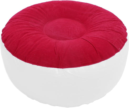 TOPINCN Inflatable Ottoman Stool, Small Ergonomic Folding Round Air Chair, 24.4 x