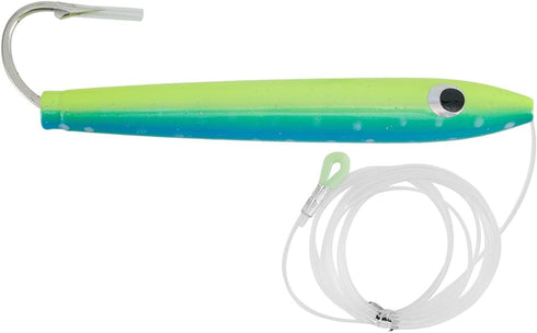 Generic Rigged Cedar Tuna Lure 15.5cm 74.5g Cast Wood Trolling Pencil Bait Drag