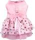 Hdwk&Hped Dog Dress with Leash Ring, Princess Multi-Layer Pleated Skirt for Small Dog Puppy Cat (Pink #1)