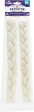 USA Beefhide Braids Dog Chew Treats, Natural Flavor, 12-13", 2 Count/1 Pack