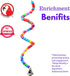 Colorful Plastic Bead Millet Holder for Parakeet, Budgie, Finch, Dove by Bonka Bird Toys 869